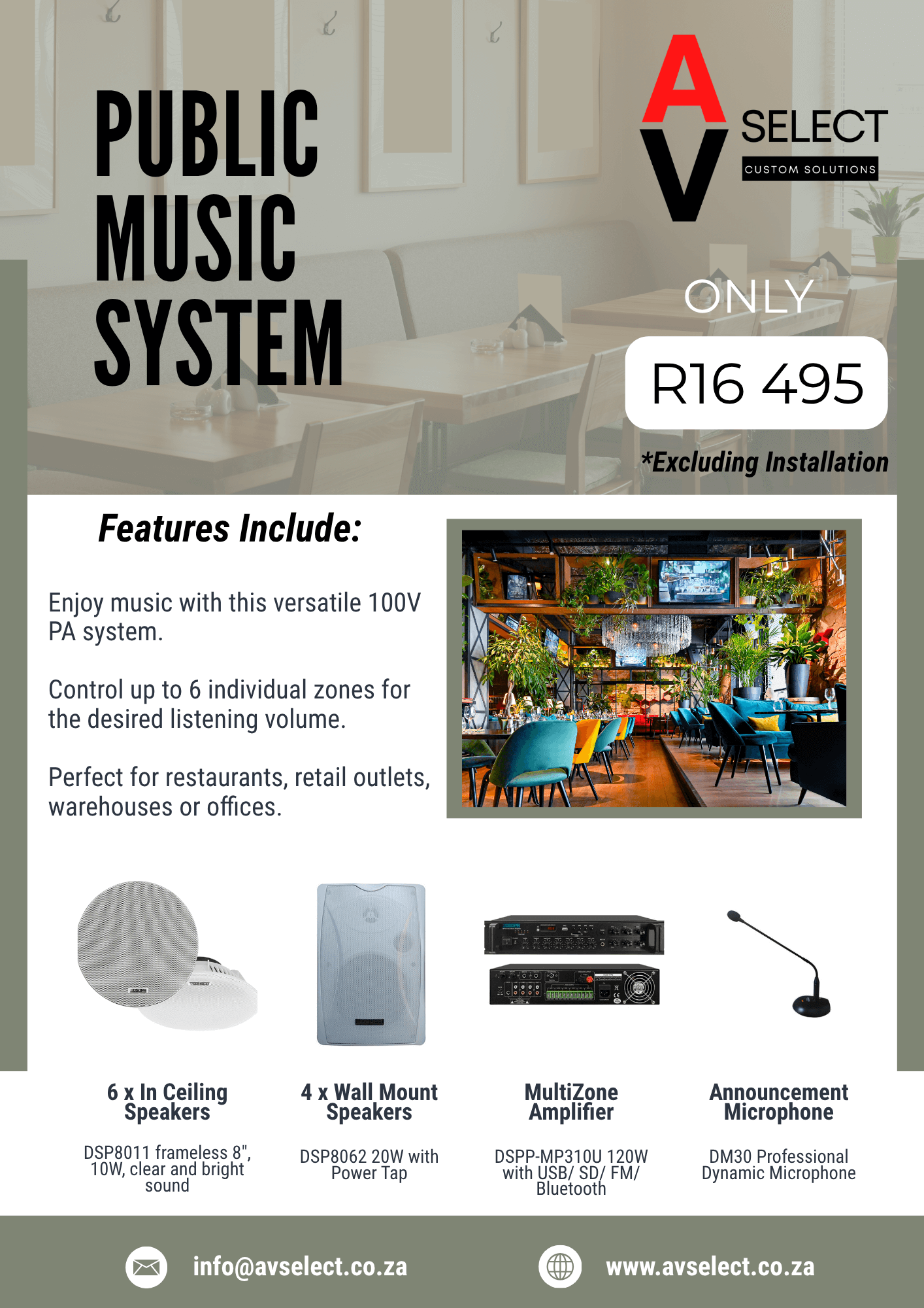 Public music package advert